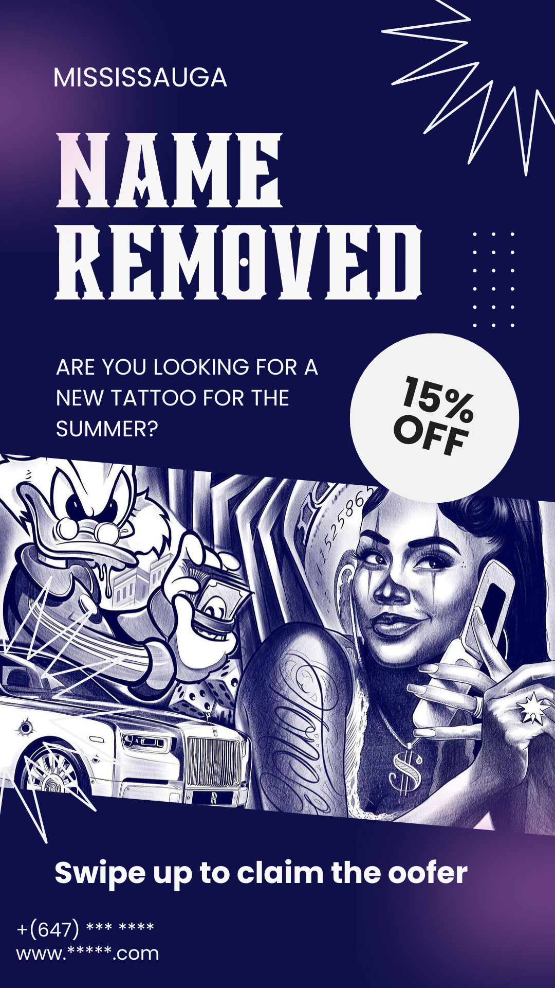 Black and White Modern Tattoo Studio Instagram Story (1)